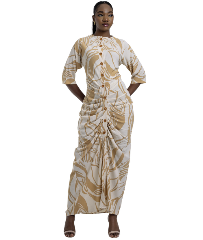 Whisper Drape Shirt Dress