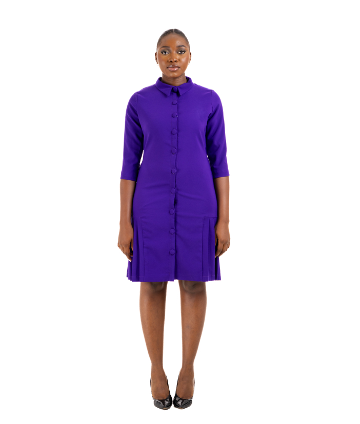 Easy-feed shirt dress