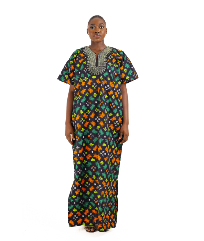 Embellished Ankara Kaftan