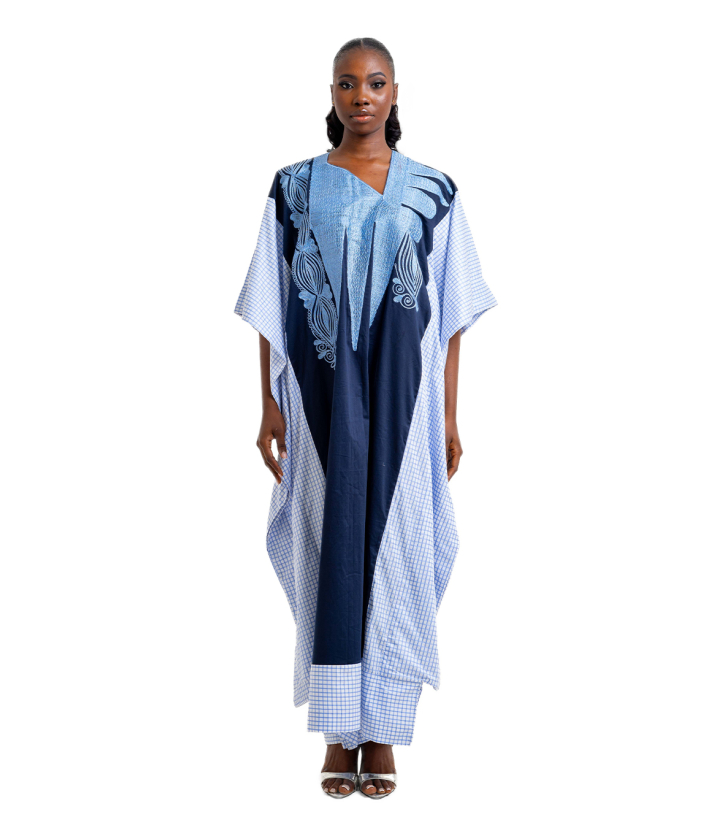 Folashade Agbada (Navy Blue Cotton)