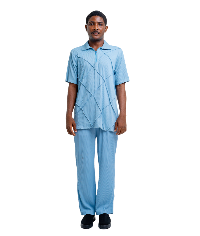 Full Modern Polo-Cut Trendy Wear Set with Joggers Pant