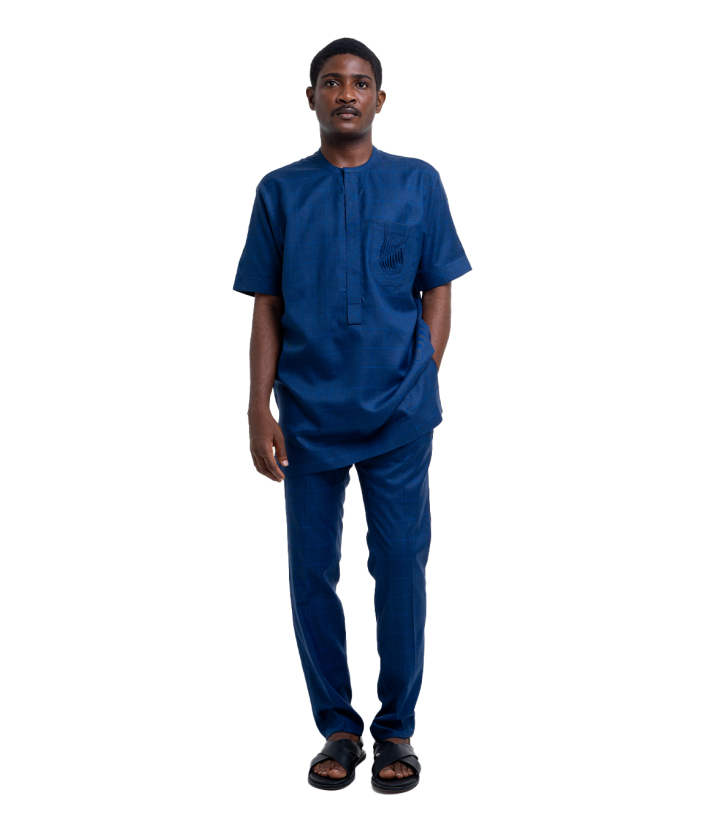 Wool Blend Blue Check - Senator Wear