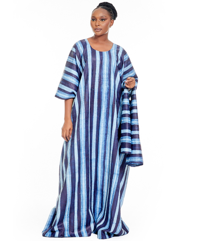 Adire Boubou Long Dress