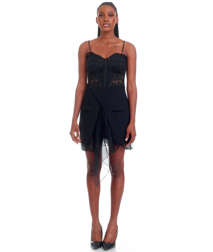 Black Baby Lace Corset Dress