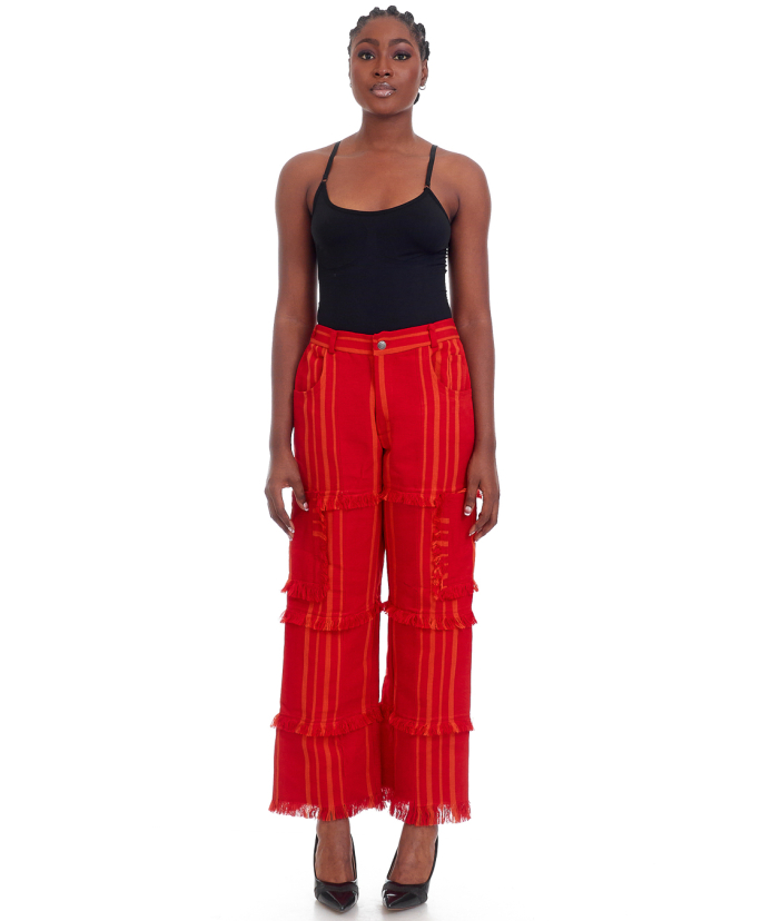 Edgy Vivid Pant Red
