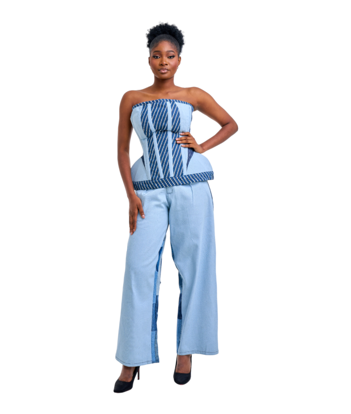 Paneled Basque Corset & Slip Form Set