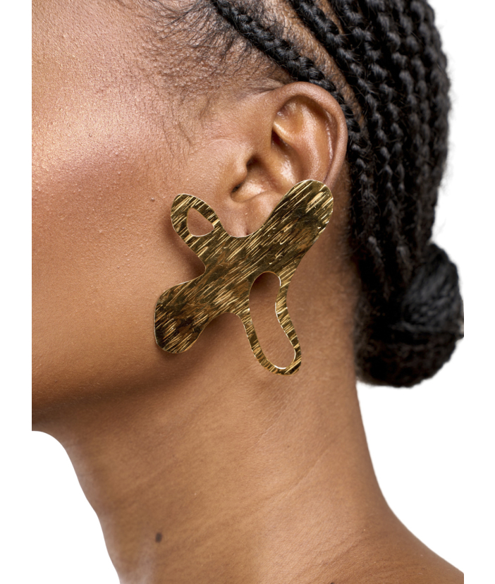 Gold Onda Earring