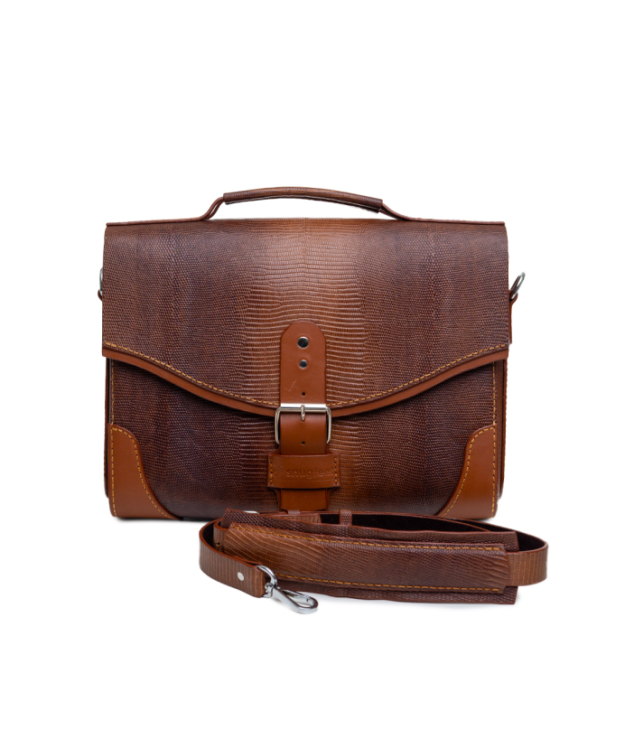 The 'Oladipupo' Briefcase - Rich Chestnut Brown