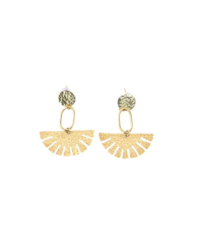 Sunbeam Brass Earring