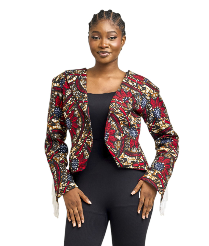 AY Cropped Hand Frayed Blazer