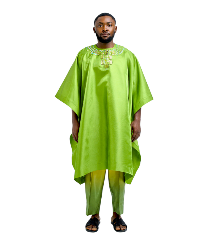 Lemon Green Agbada