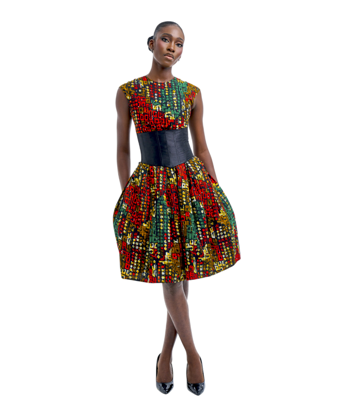 Ankara Dress + Detachable Corset