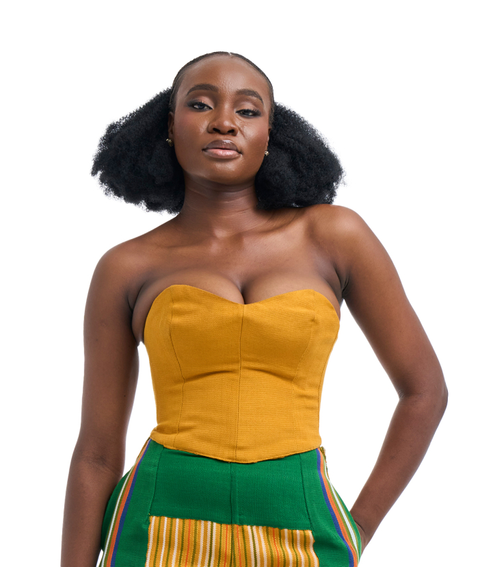 Aso oke Bustier
