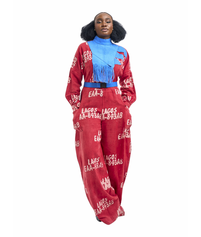 Agbada Jumpsuit with Belt
