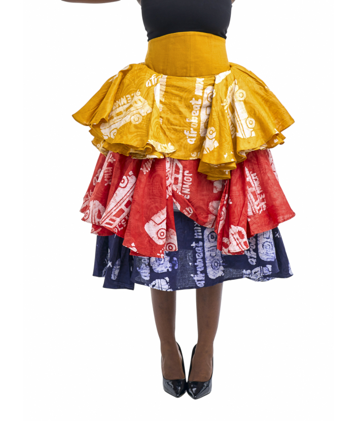 Tiered Adire Skirt