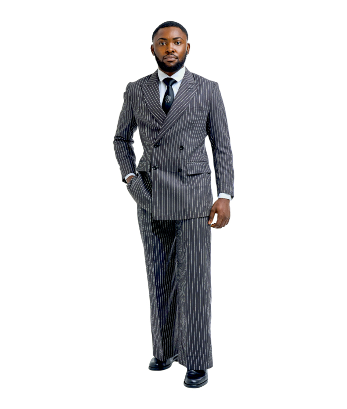 Black & White Stripe Suit