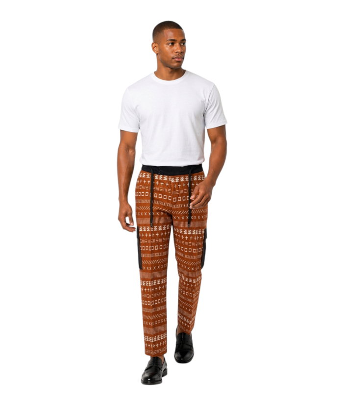Pantalon large Ankara - Marron