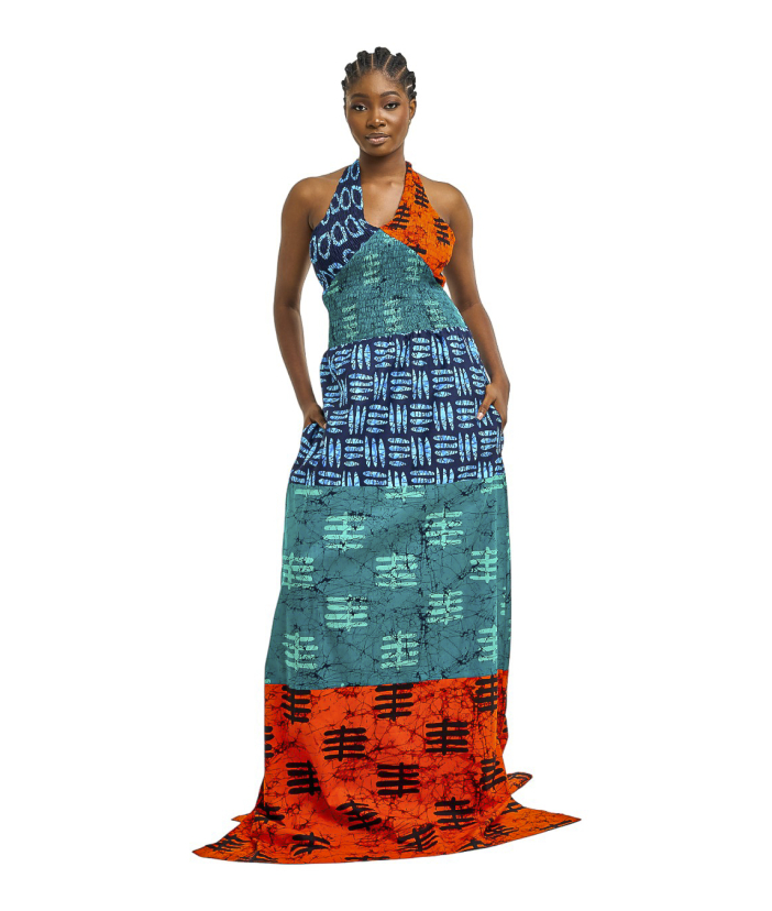 Afriprint Sleeveless Gown