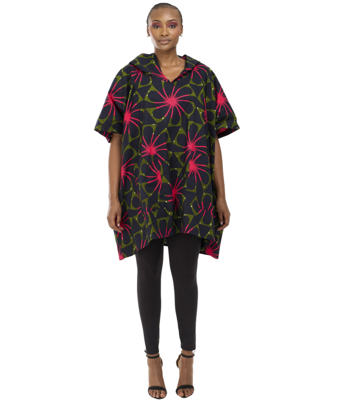 Barizi Hoodie- Green /Fuchsia