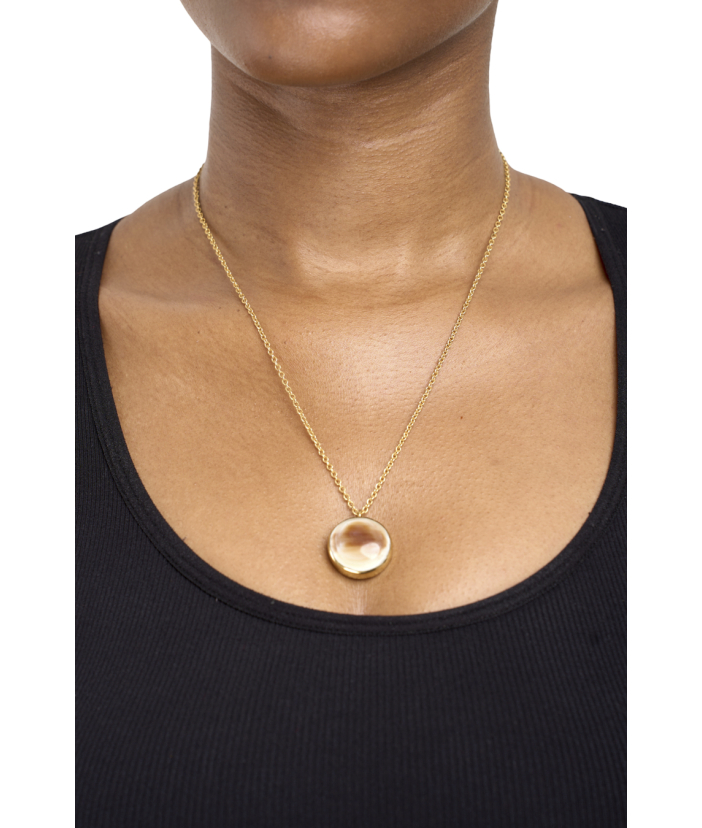 Circle horn necklace