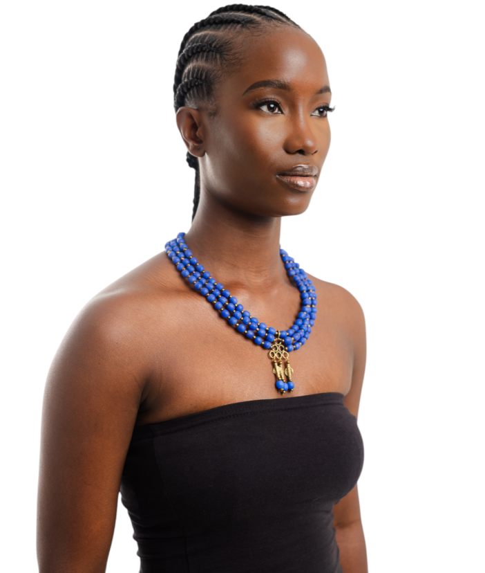 Krobo Pearls 3-Line Necklace