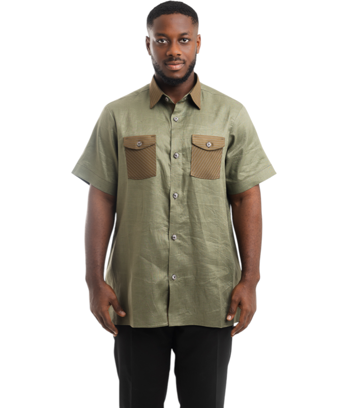 Urban Olive-Green Gents Shirt