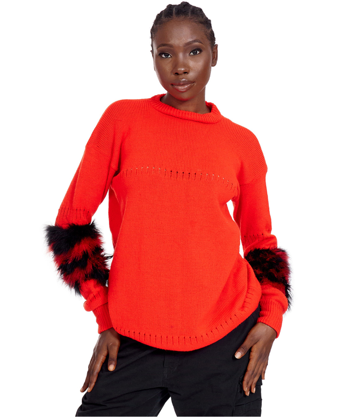 Red Cozy Knit Sweater