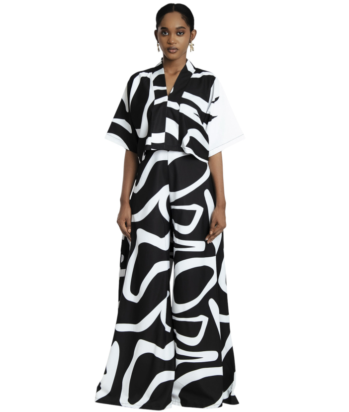 SRC Palazzo & Crop Top Black