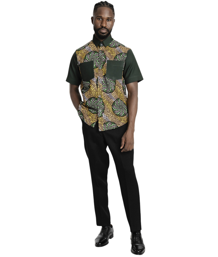 SRC Short-Sleeve shirt  Combo Navy Green