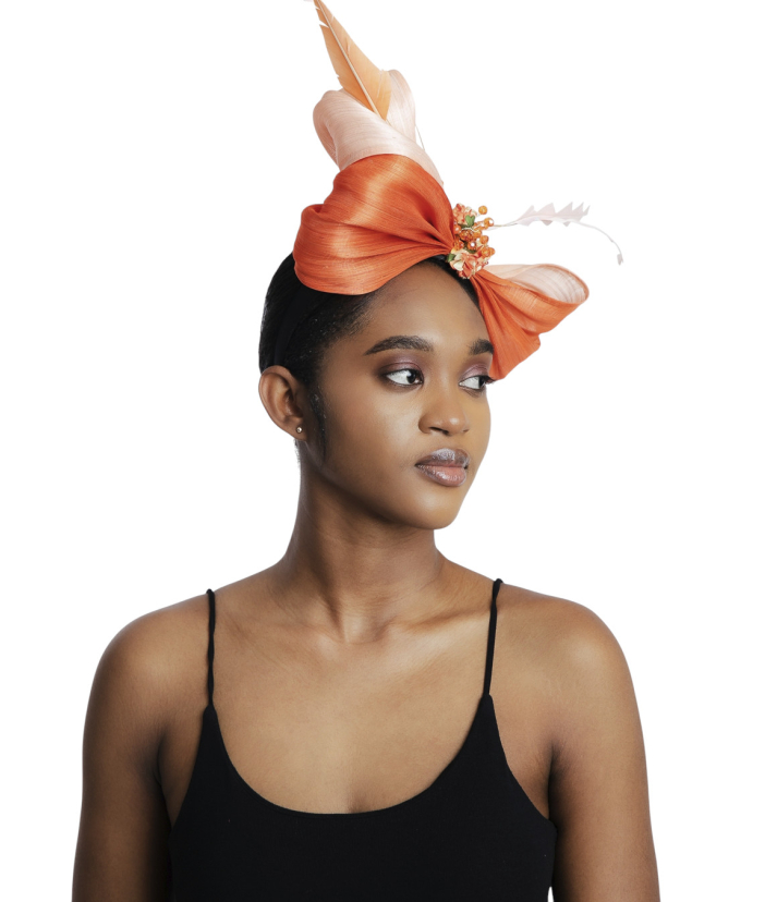 Burnt Orange fascinator