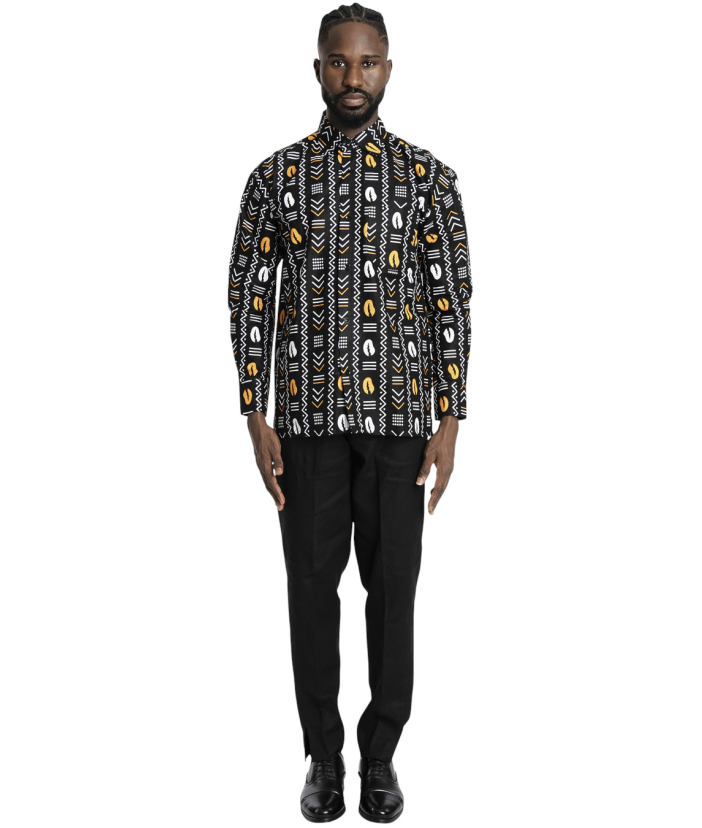 Men’s Long-Sleeve Printed Shirt