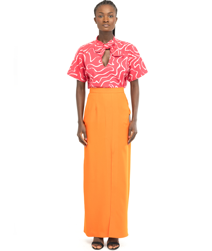 Robyn Hand-dyed Top with Maxi Skirt Set