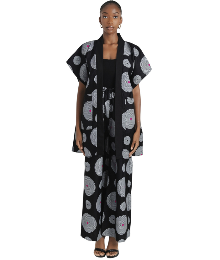 Kimono Set - Black & Grey