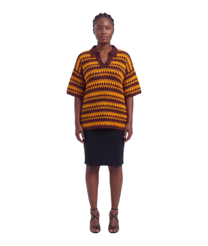 Mono Shirt (Brown & Mustard)