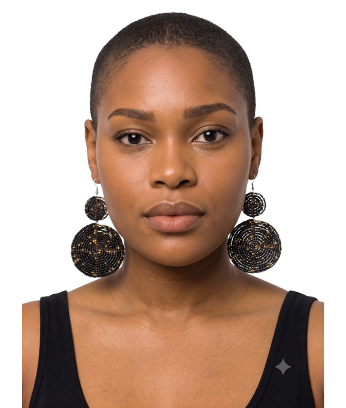 Boucles d'oreilles circulaires en perles Nia