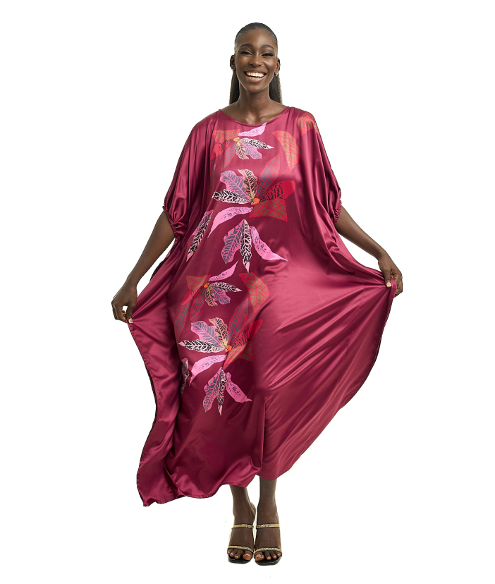 Croton Royale on Burgundy Boubou