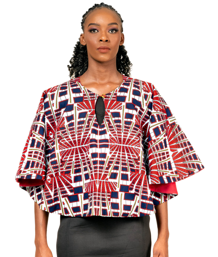 LNC PONCHO DOUBLE SIDED BLUE/RED