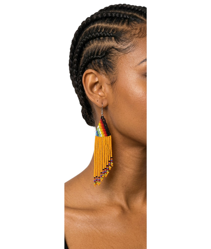 Tumaini Tassel Beaded Earrings