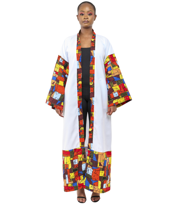 White Multi Kimono