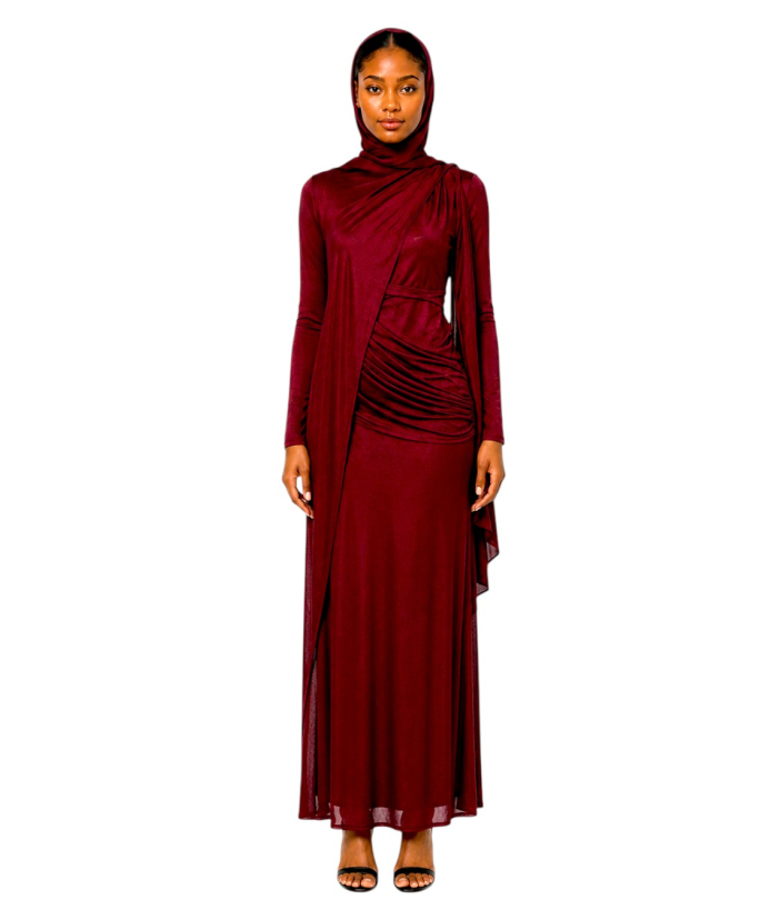 Zeyana Maroon Dress