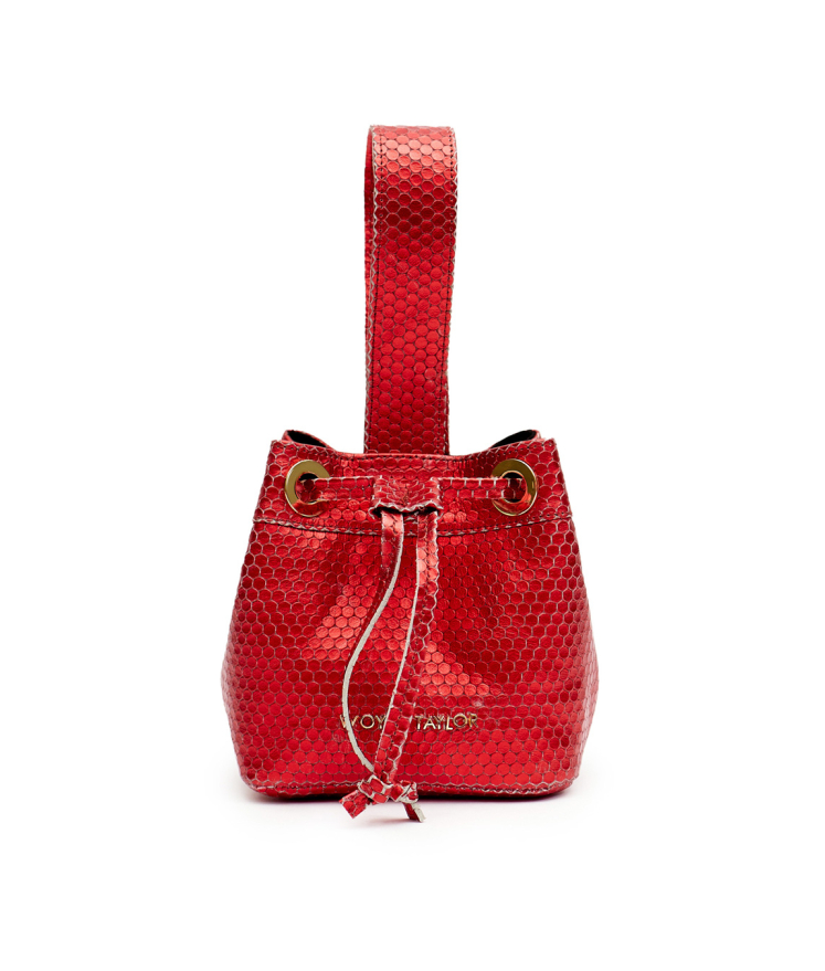 LELA Mini bucket bag Red