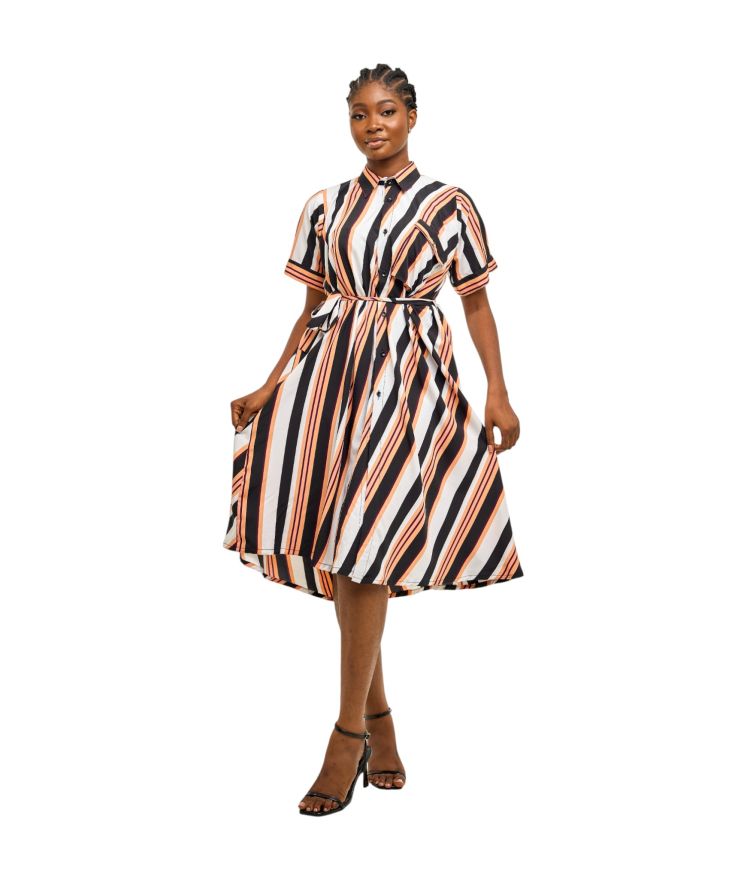 Pomegranate Striped Shirt