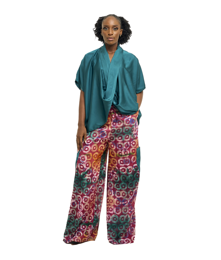Emerald Drape and Batik Set