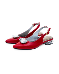 Gabby flat slingbacks (Red)