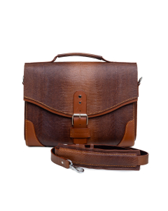 The 'Oladipupo' Briefcase - Rich Chestnut Brown