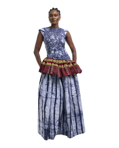 Peplum Patchwork Maxi