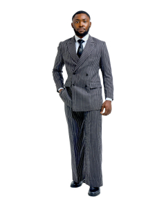 Black & White Stripe Suit