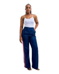 High-Waisted Linen Trousers