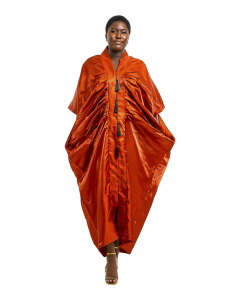 Robe drapée Orange Prune
