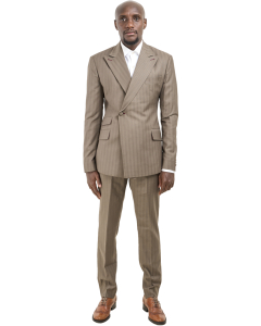 Double breast one button two piece suit